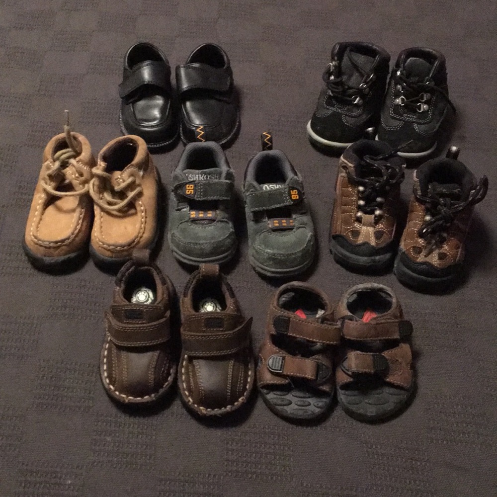 Lot of infant boys shoes